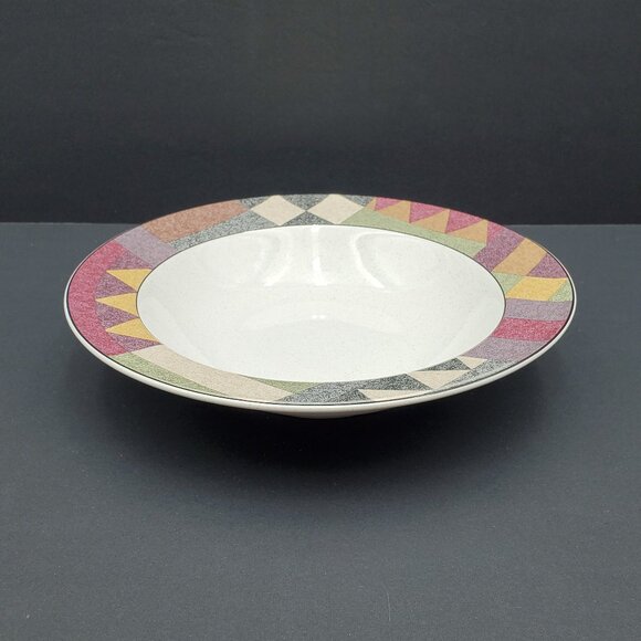 Studio Nova Palm Desert Rim Soup Bowls Geometric Southwest Border Bowls - Picture 7 of 9